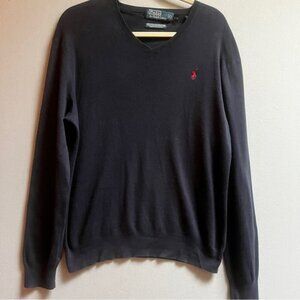 Polo by Ralph Lauren Pima cotton v neck sweater Sz M